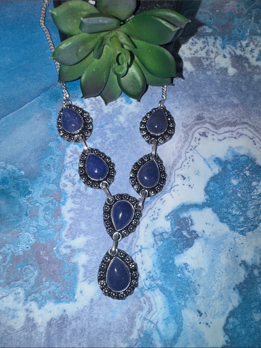 Silver Lapis Necklace